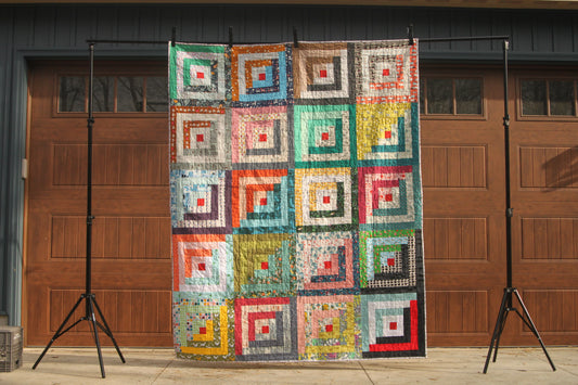 Log Cabin Quilt - Quilting my way through Quarantine