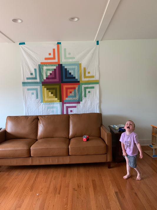 I've got a Patreon! + Atomic Log Cabin Quilt